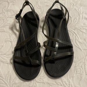 Black COCS sandals size 9W